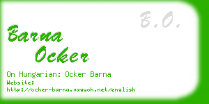 barna ocker business card